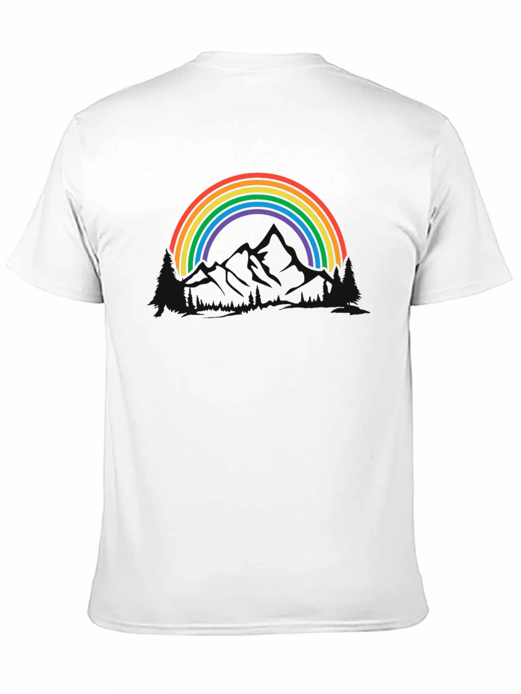 Rainbow Mountain Graphic Tee - Black Cotton Blend product image 10