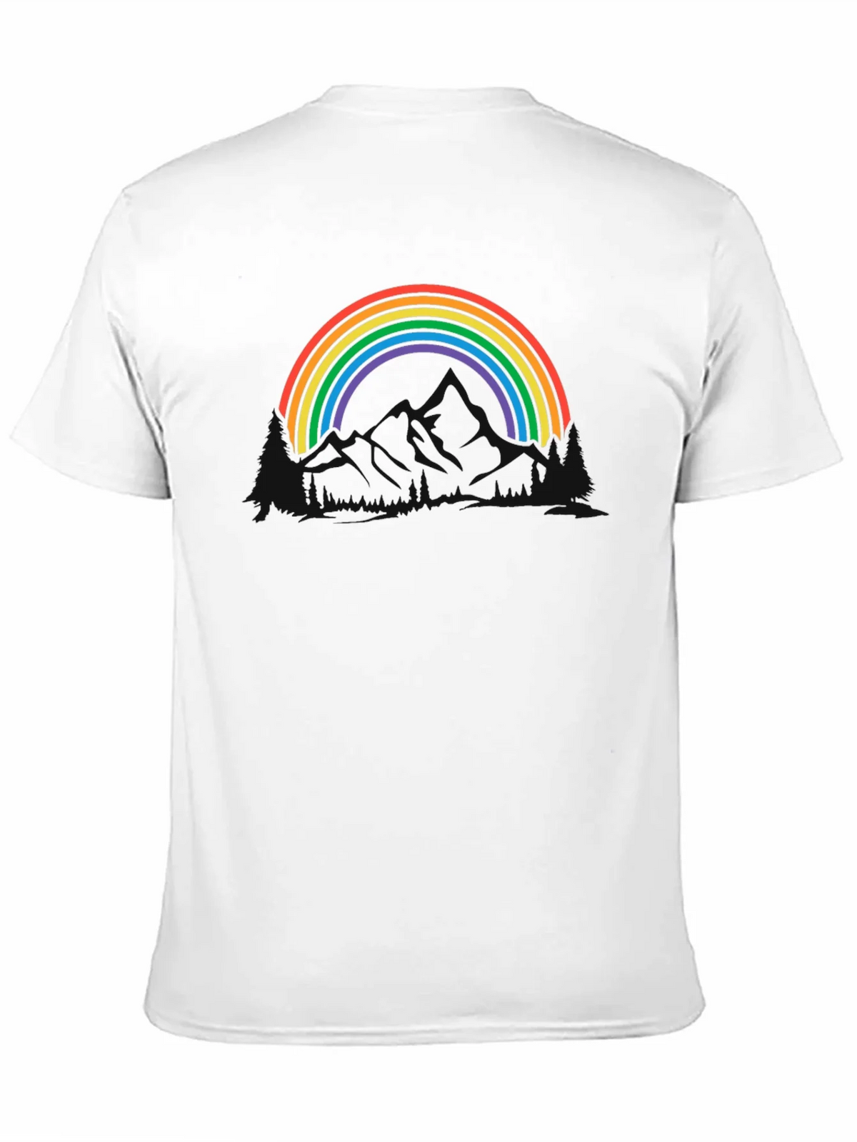 Rainbow Mountain Graphic Tee - Black Cotton Blend product image 10
