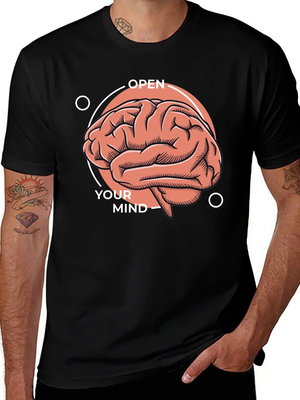 Open Your Mind Brain Graphic T-Shirt product image 1