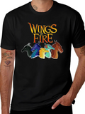 Wings of Fire Graphic Tee - Black Cotton Blend product image 1
