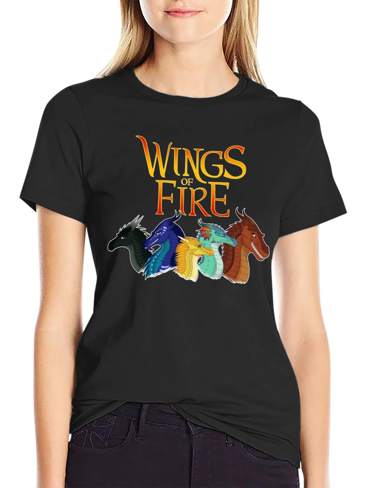 Wings of Fire Graphic Tee - Black Cotton Blend product image 2