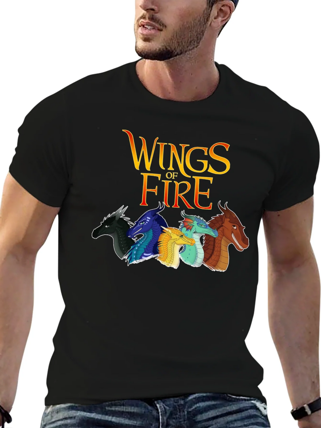 Wings of Fire Graphic Tee - Black Cotton Blend product image 6