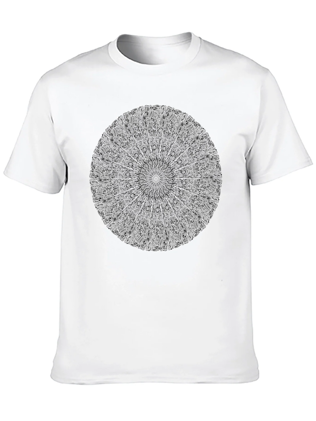 Black Mandala Graphic Tee - Stylish Crew Neck product image 9