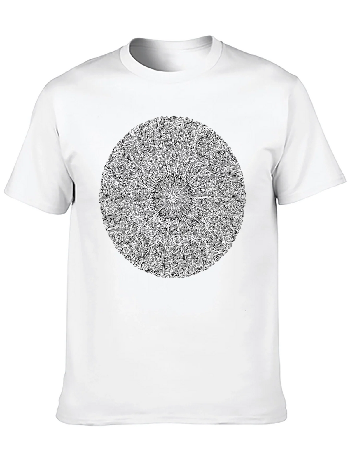 Black Mandala Graphic Tee - Stylish Crew Neck product image 9
