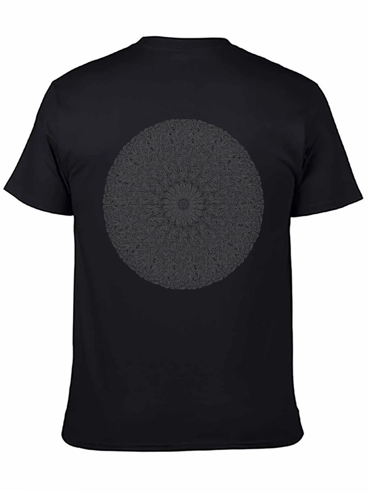 Black Mandala Graphic Tee - Stylish Crew Neck product image 4