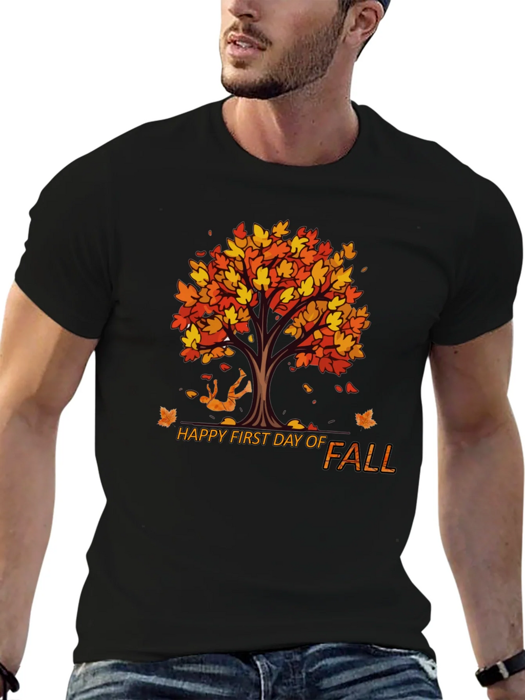 Happy First Day of Fall Black T-Shirt product image 6