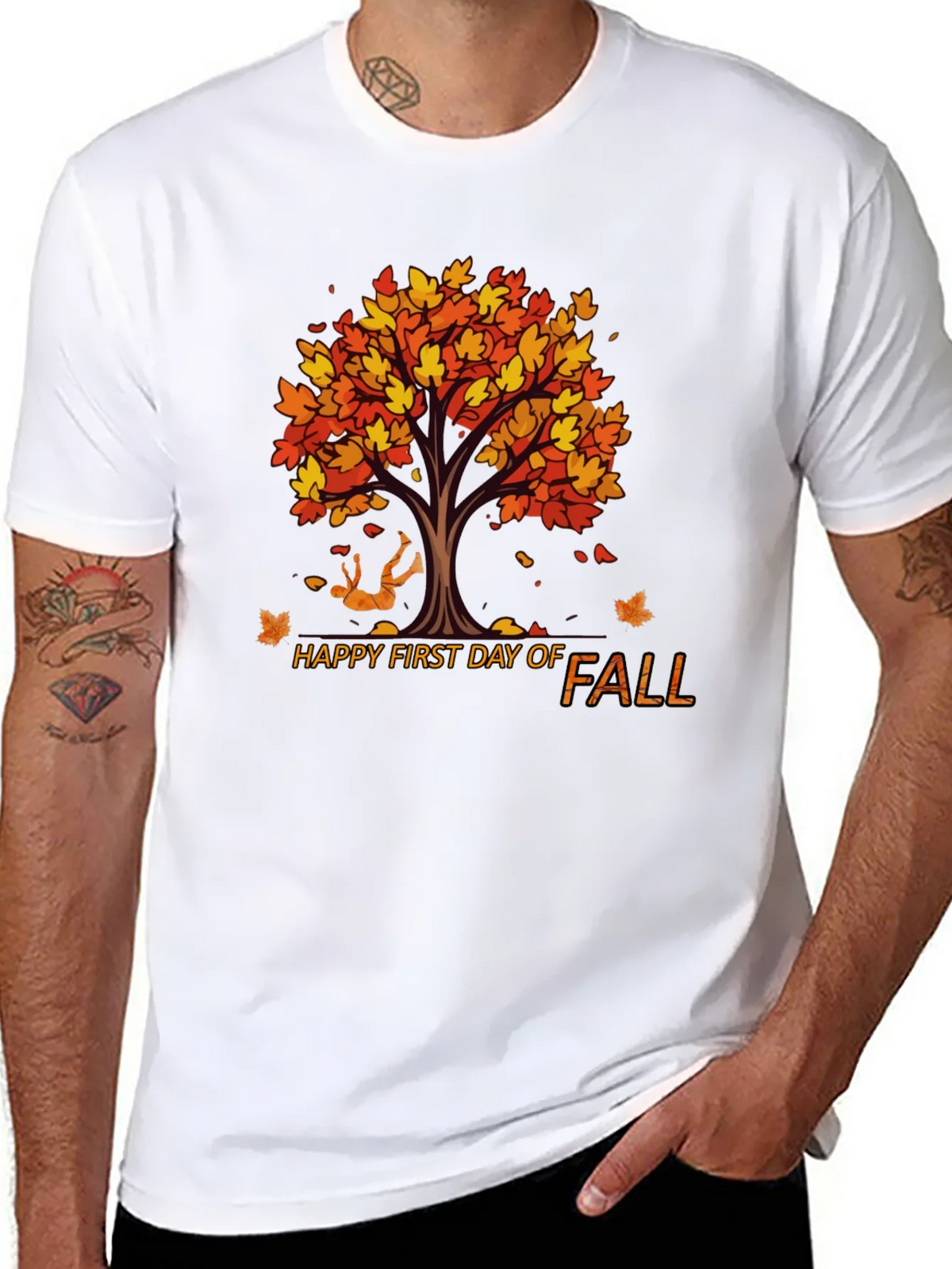 Happy First Day of Fall Black T-Shirt product image 7