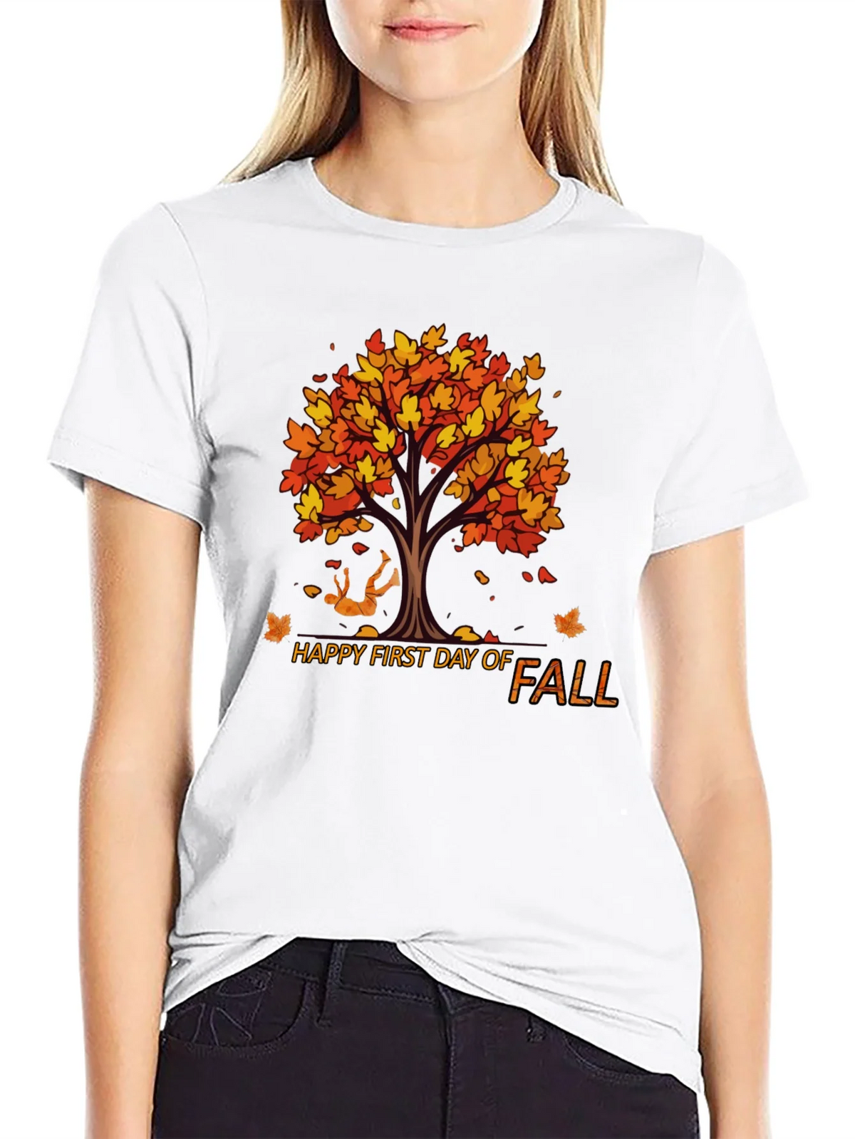 Happy First Day of Fall Black T-Shirt product image 8