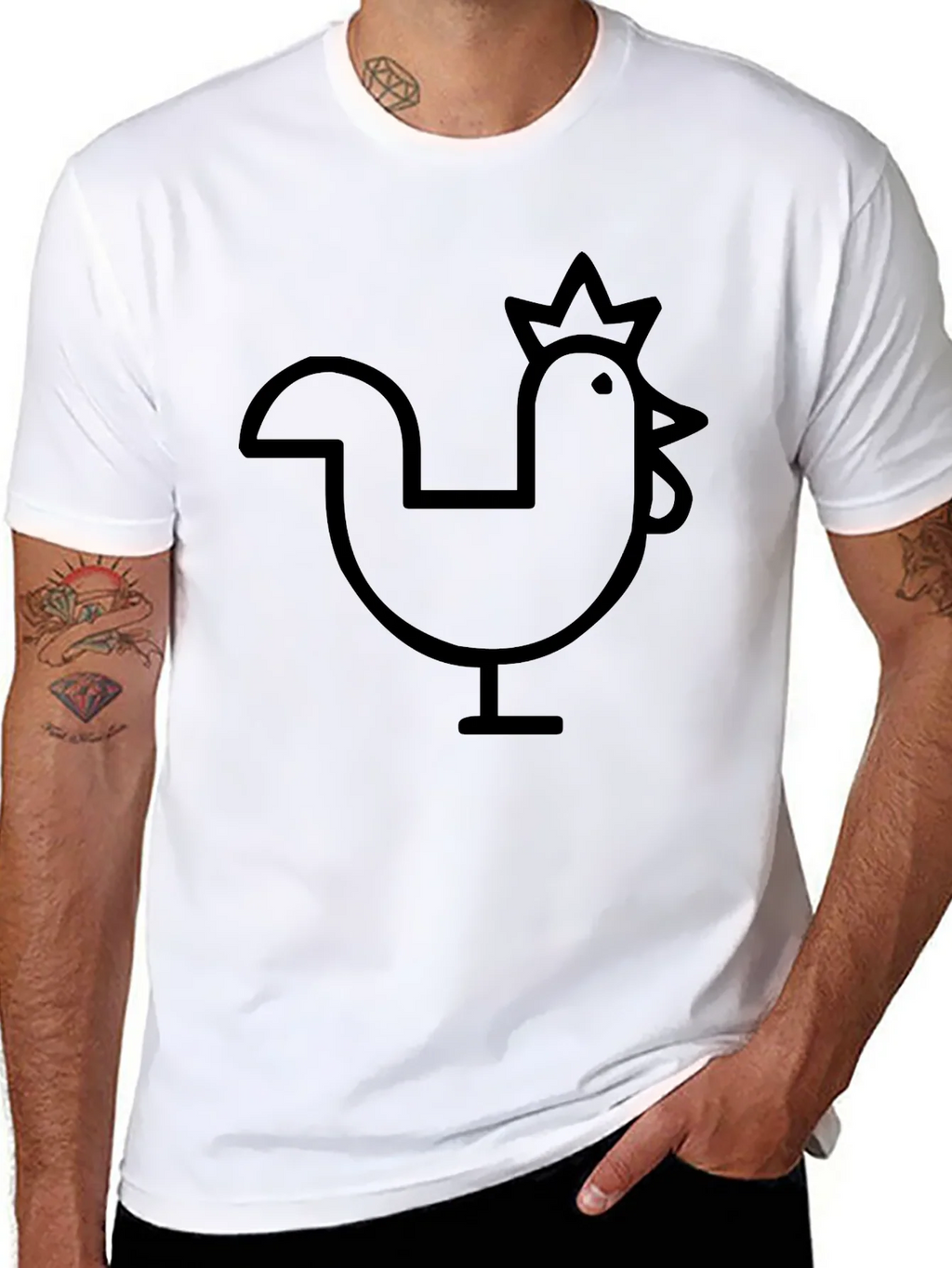 Black Chicken Graphic Tee - Casual Comfort product image 7
