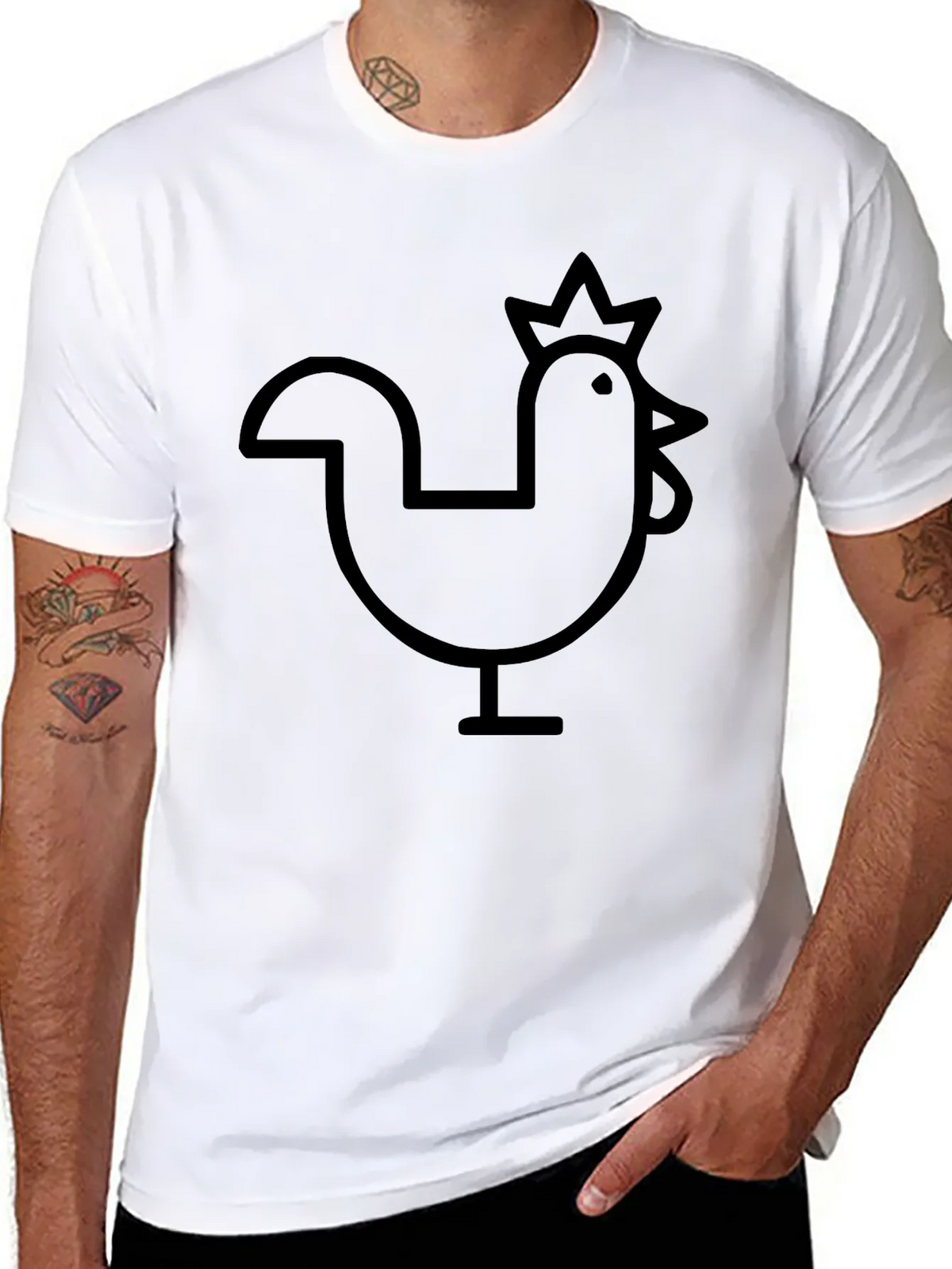 Black Chicken Graphic Tee - Casual Comfort product image 7