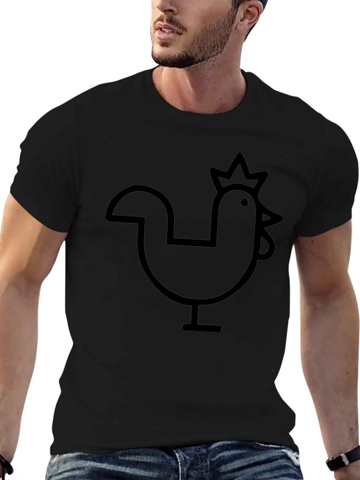 Black Chicken Graphic Tee - Casual Comfort product image 6