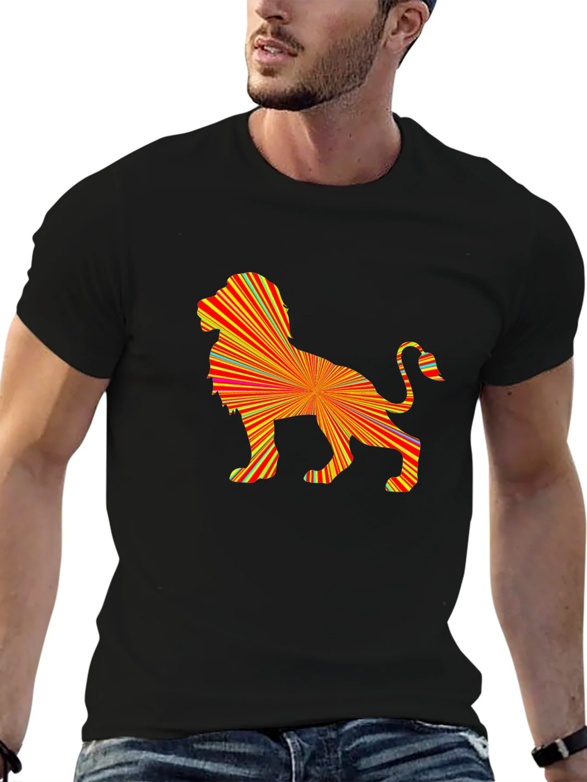 Abstract Lion Graphic Tee - Bold & Stylish product image 6