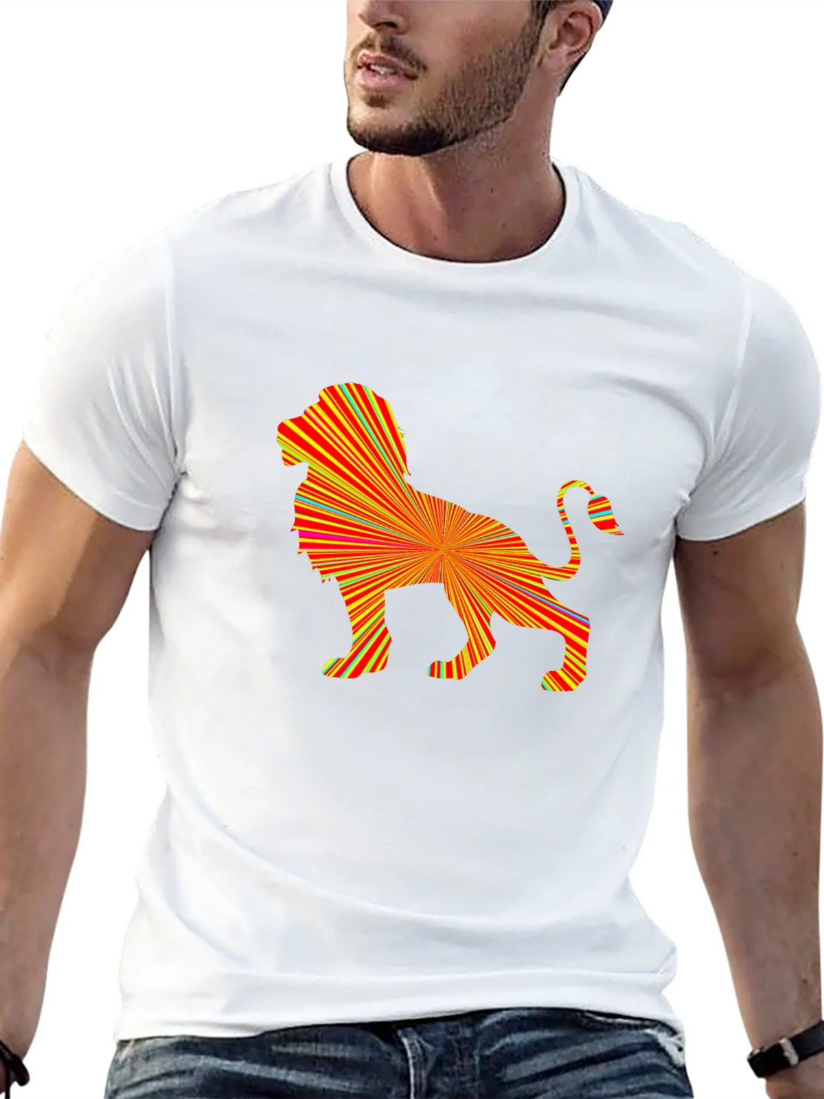 Abstract Lion Graphic Tee - Bold & Stylish product image 12