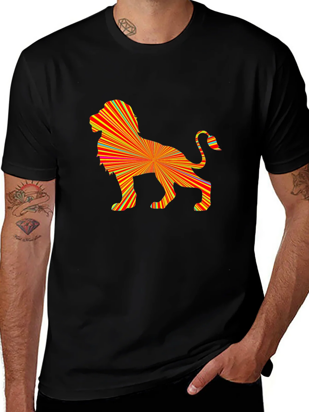 Abstract Lion Graphic Tee - Bold & Stylish product image 1