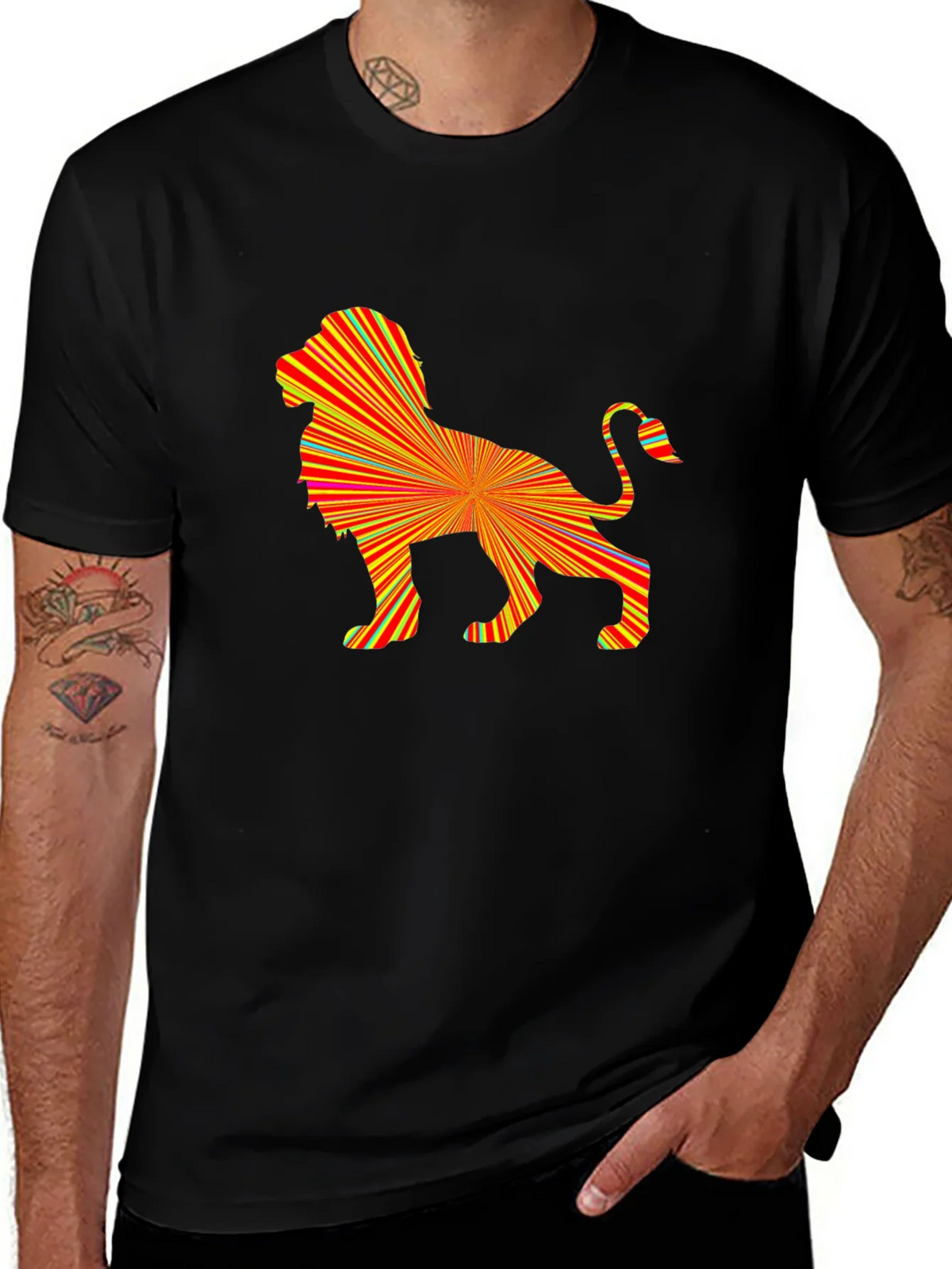 Abstract Lion Graphic Tee - Bold & Stylish product image 1