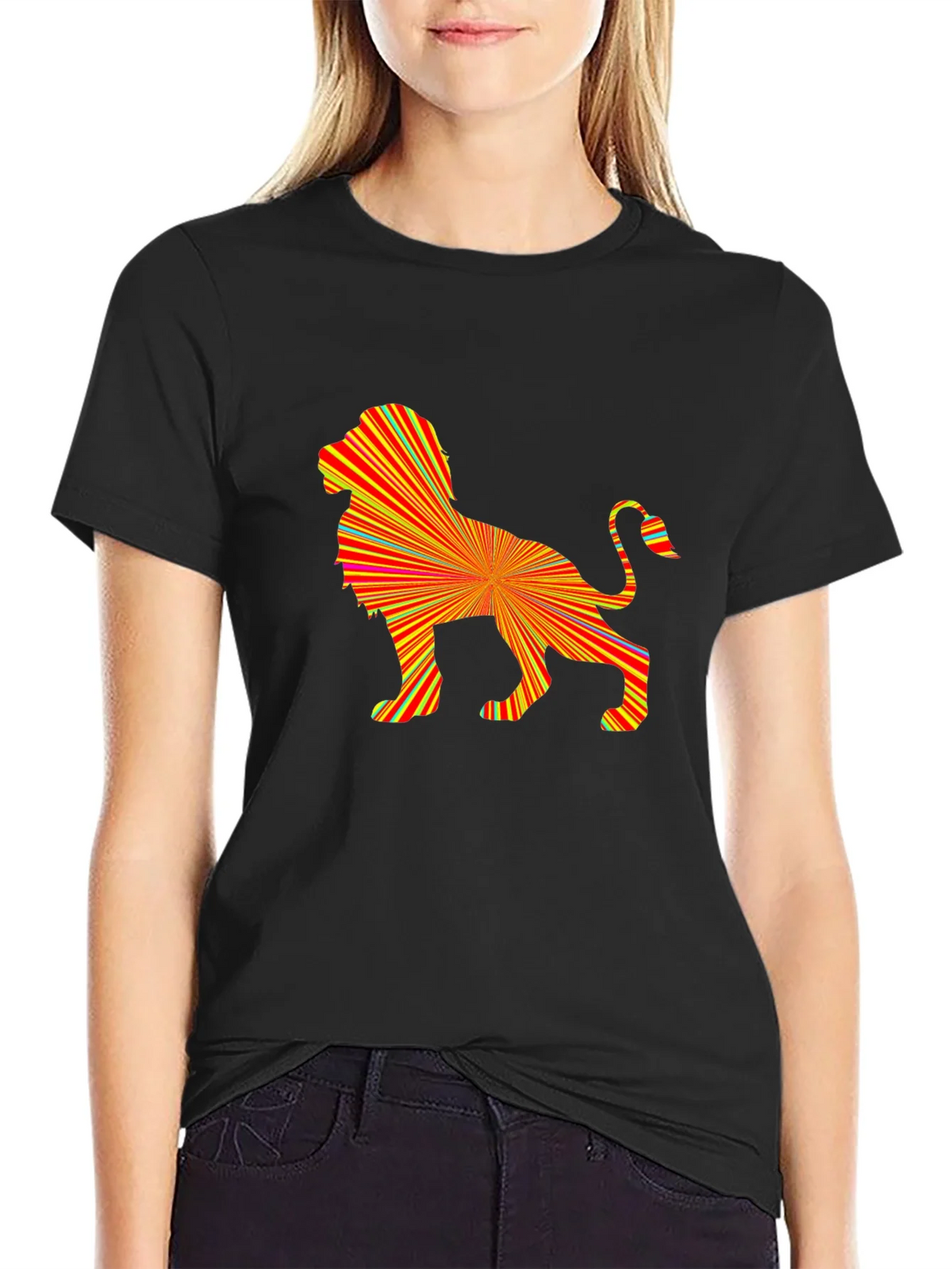 Abstract Lion Graphic Tee - Bold & Stylish product image 2