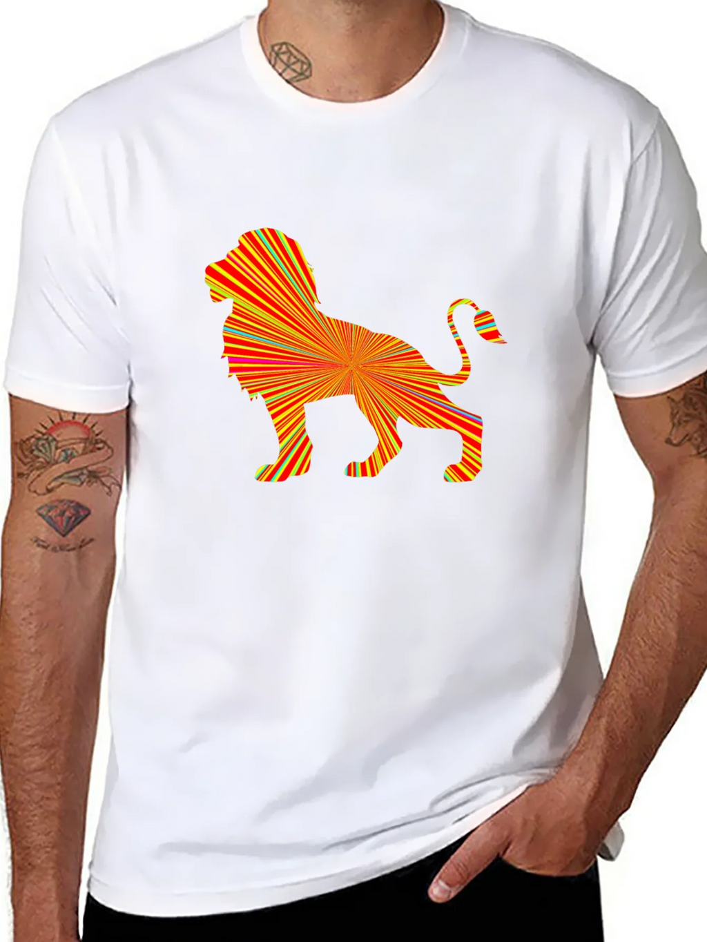 Abstract Lion Graphic Tee - Bold & Stylish product image 7