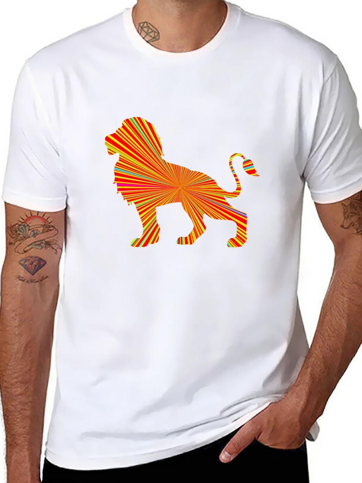 Abstract Lion Graphic Tee - Bold & Stylish product image 7