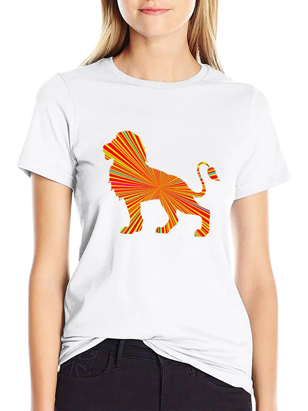 Abstract Lion Graphic Tee - Bold & Stylish product image 8