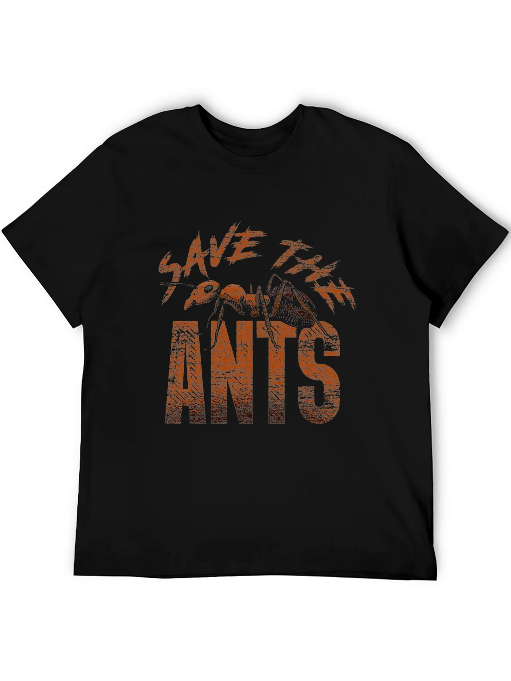 Save The Ants Graphic Tee - Black Cotton T-Shirt product image 5