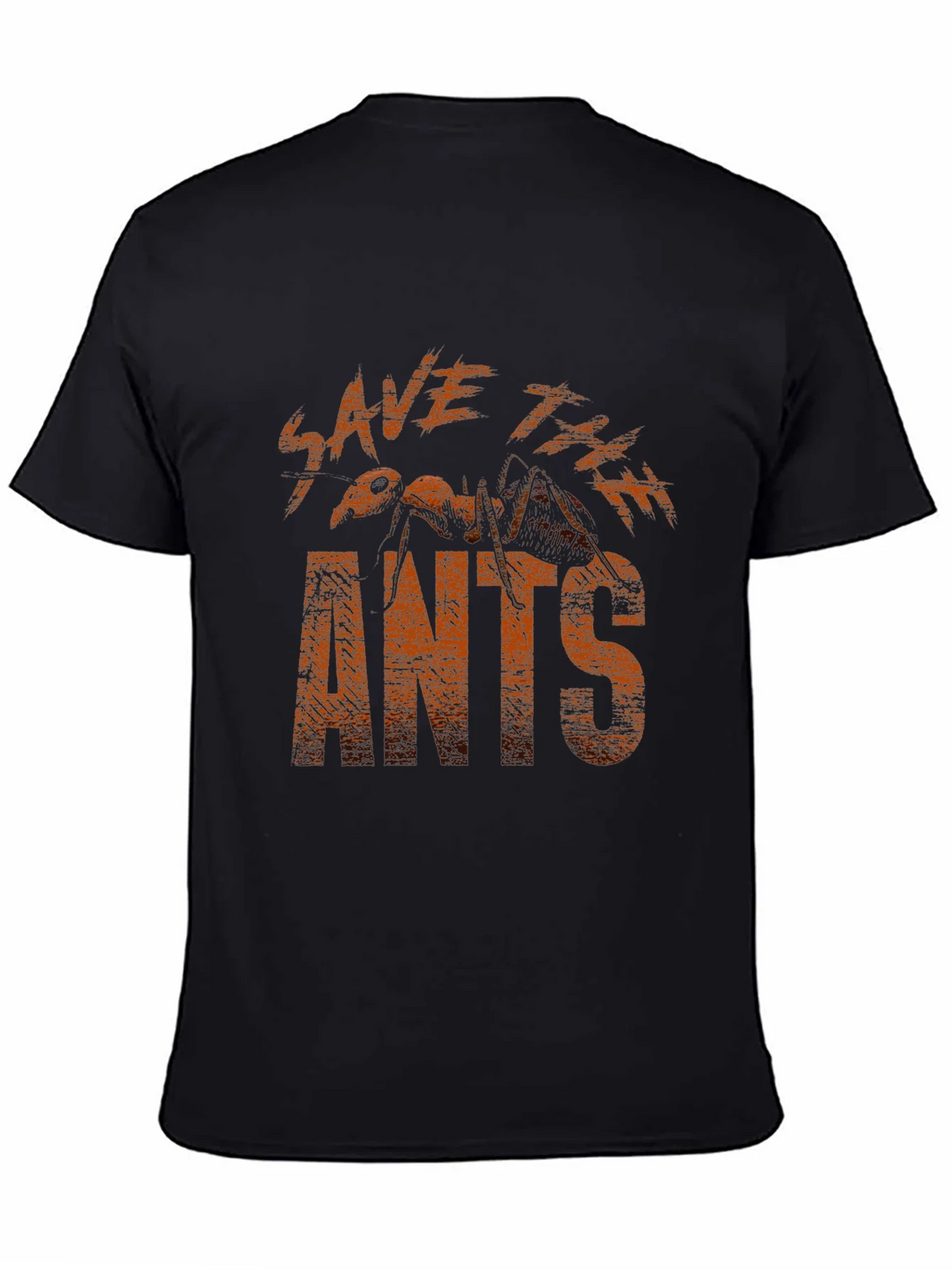 Save The Ants Graphic Tee - Black Cotton T-Shirt product image 4