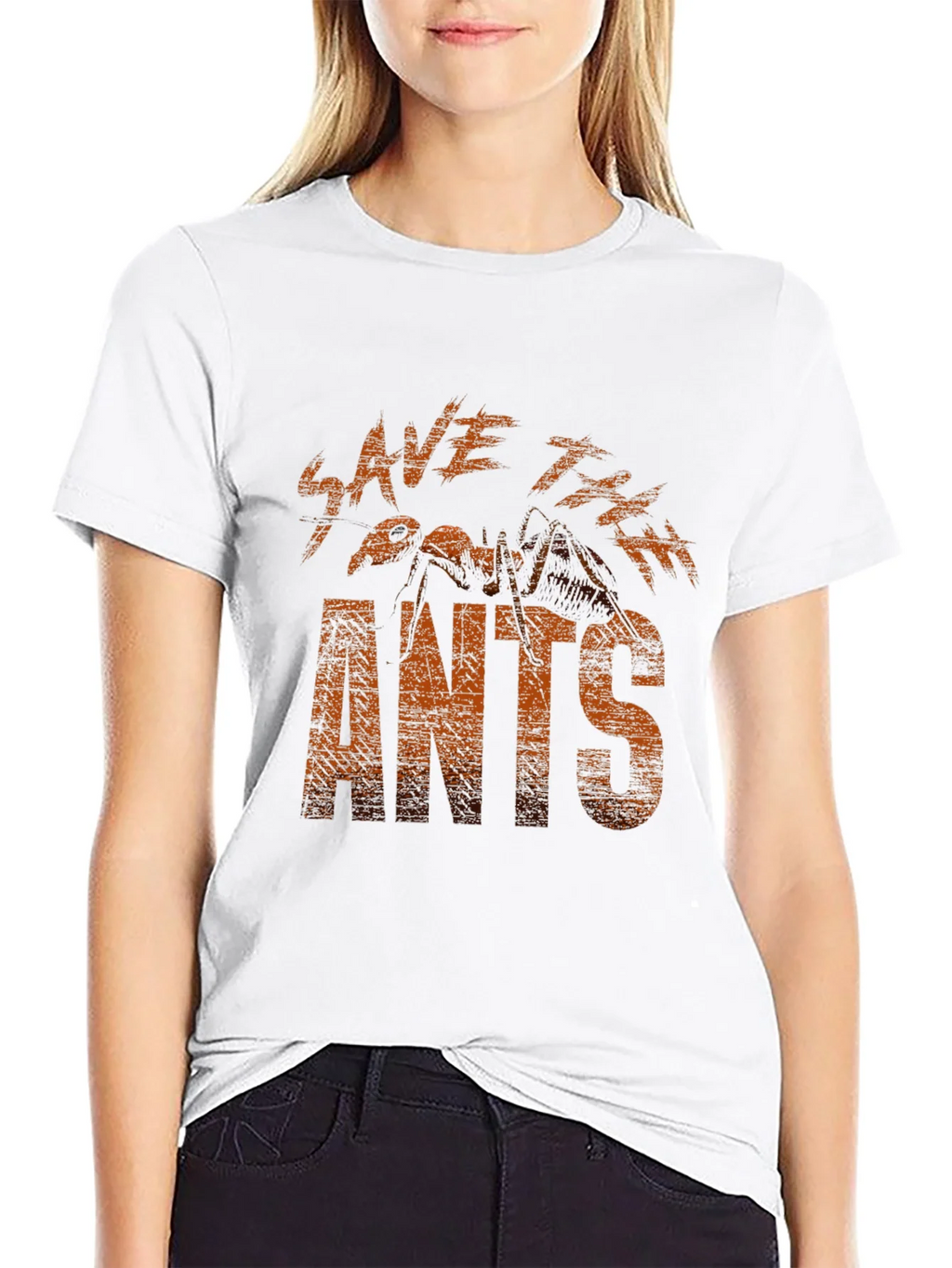 Save The Ants Graphic Tee - Black Cotton T-Shirt product image 8