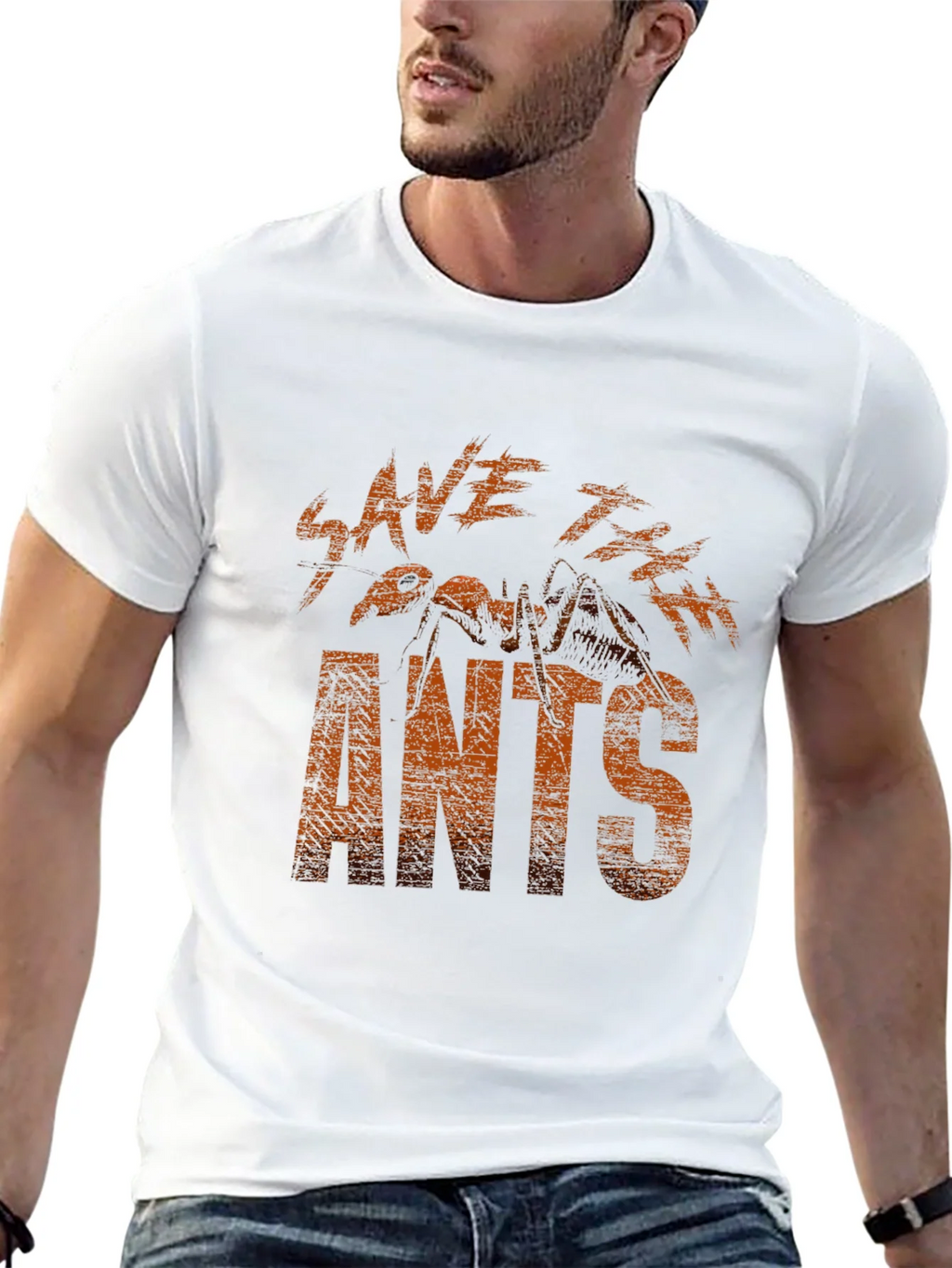 Save The Ants Graphic Tee - Black Cotton T-Shirt product image 12