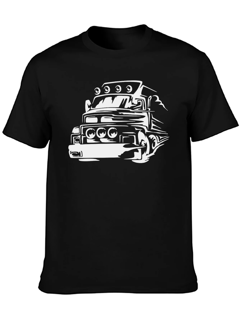 Truck Graphic Tee - Bold Black Cotton Blend product image 3