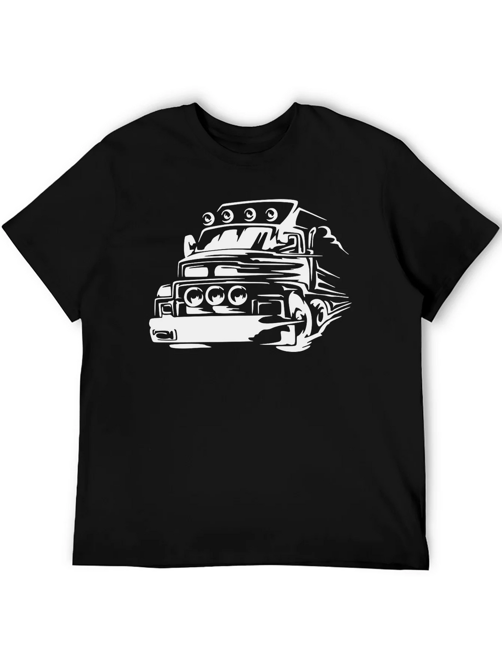 Truck Graphic Tee - Bold Black Cotton Blend product image 5
