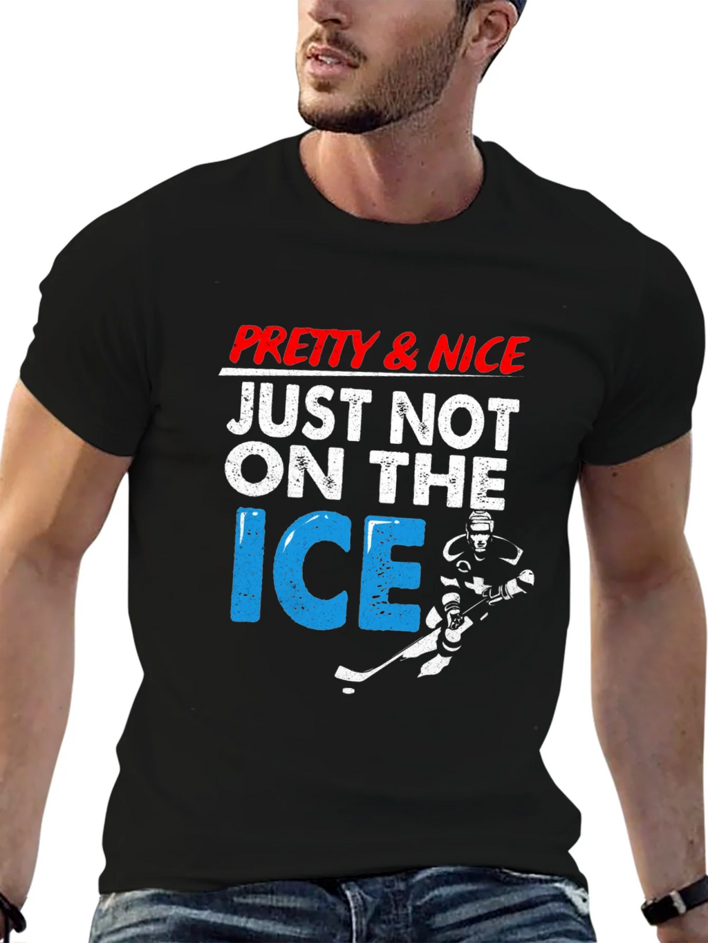 Pretty & Nice Just Not On The Ice Hockey T-Shirt product image 6