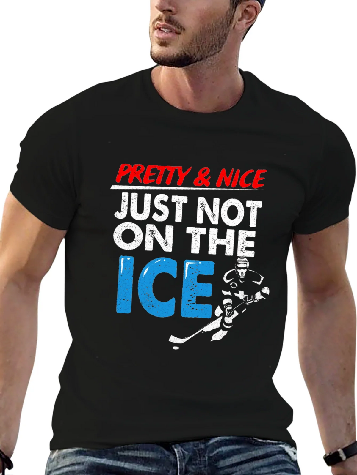 Pretty & Nice Just Not On The Ice Hockey T-Shirt product image 6