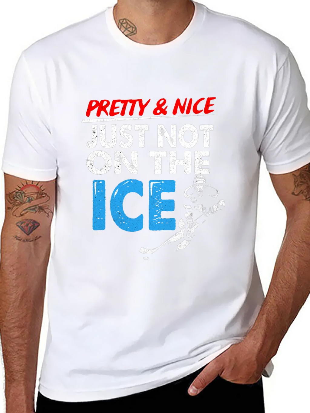 Pretty & Nice Just Not On The Ice Hockey T-Shirt product image 7