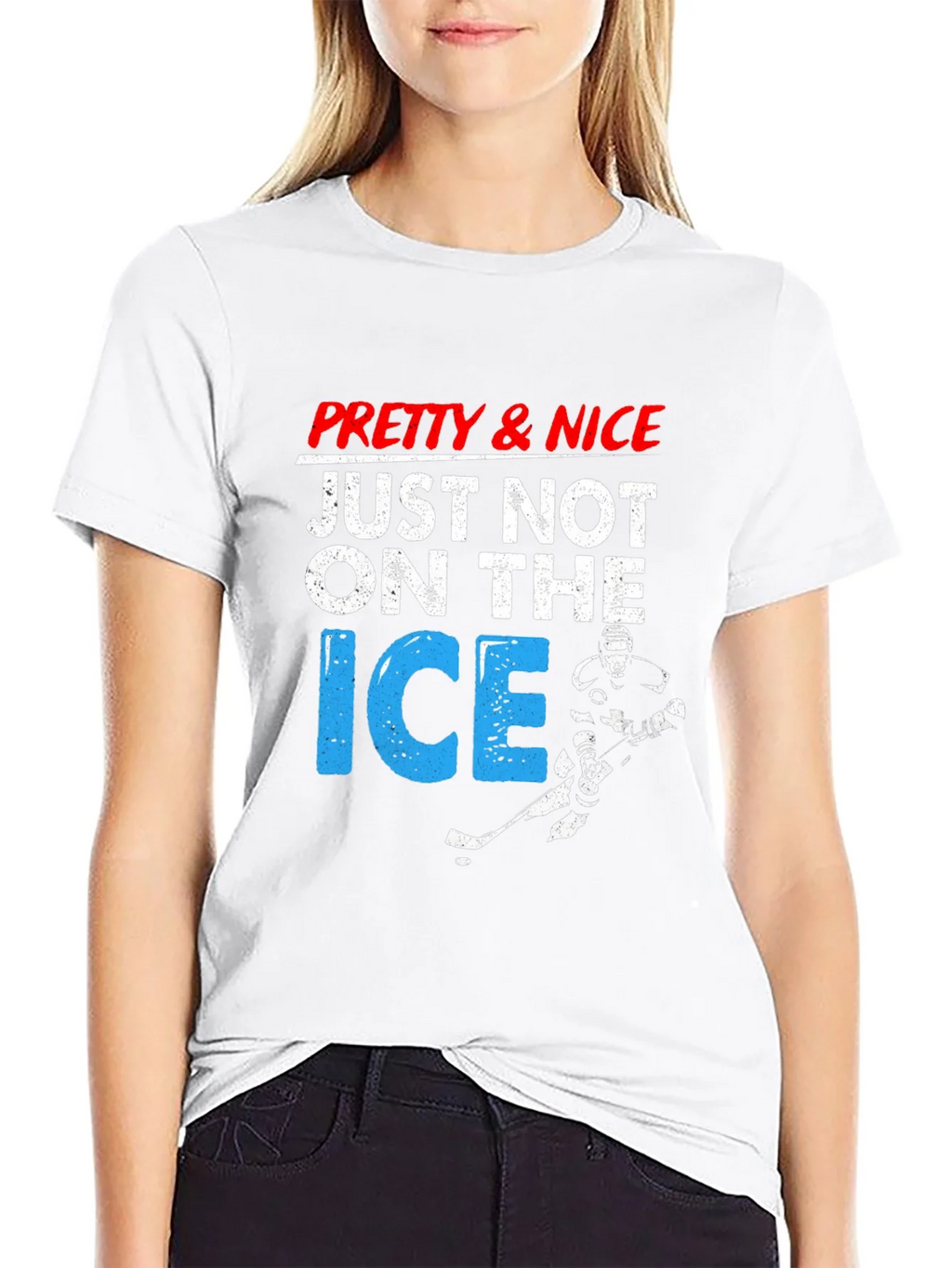 Pretty & Nice Just Not On The Ice Hockey T-Shirt product image 8