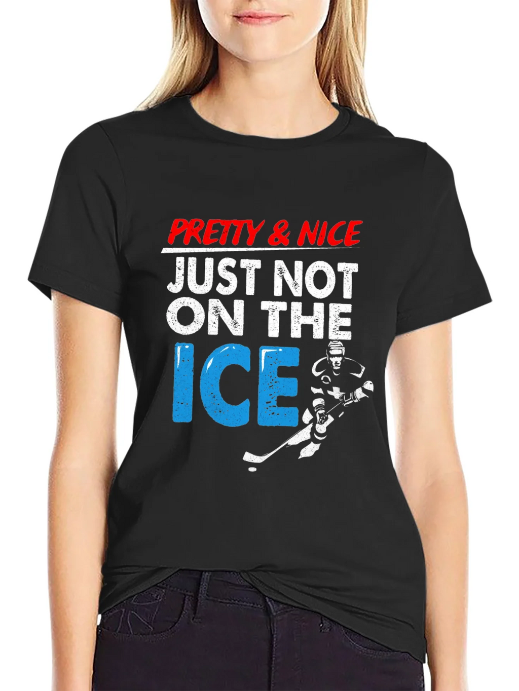 Pretty & Nice Just Not On The Ice Hockey T-Shirt product image 2