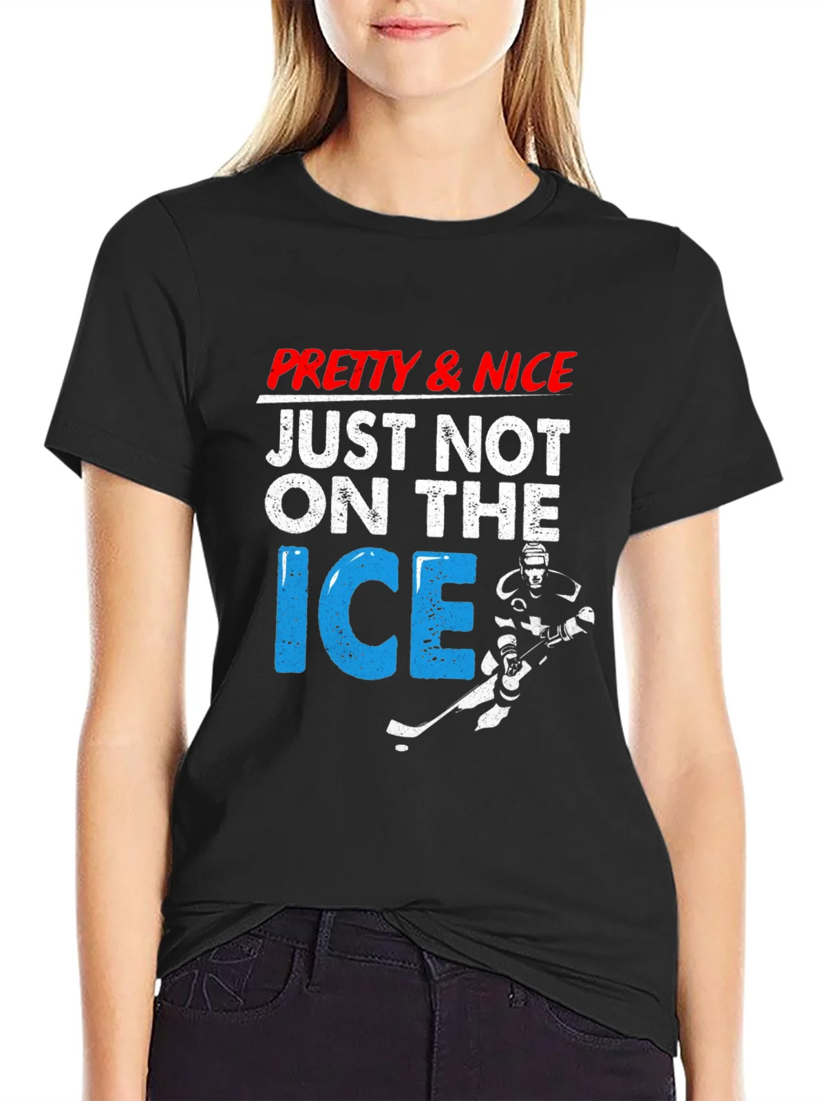 Pretty & Nice Just Not On The Ice Hockey T-Shirt product image 2