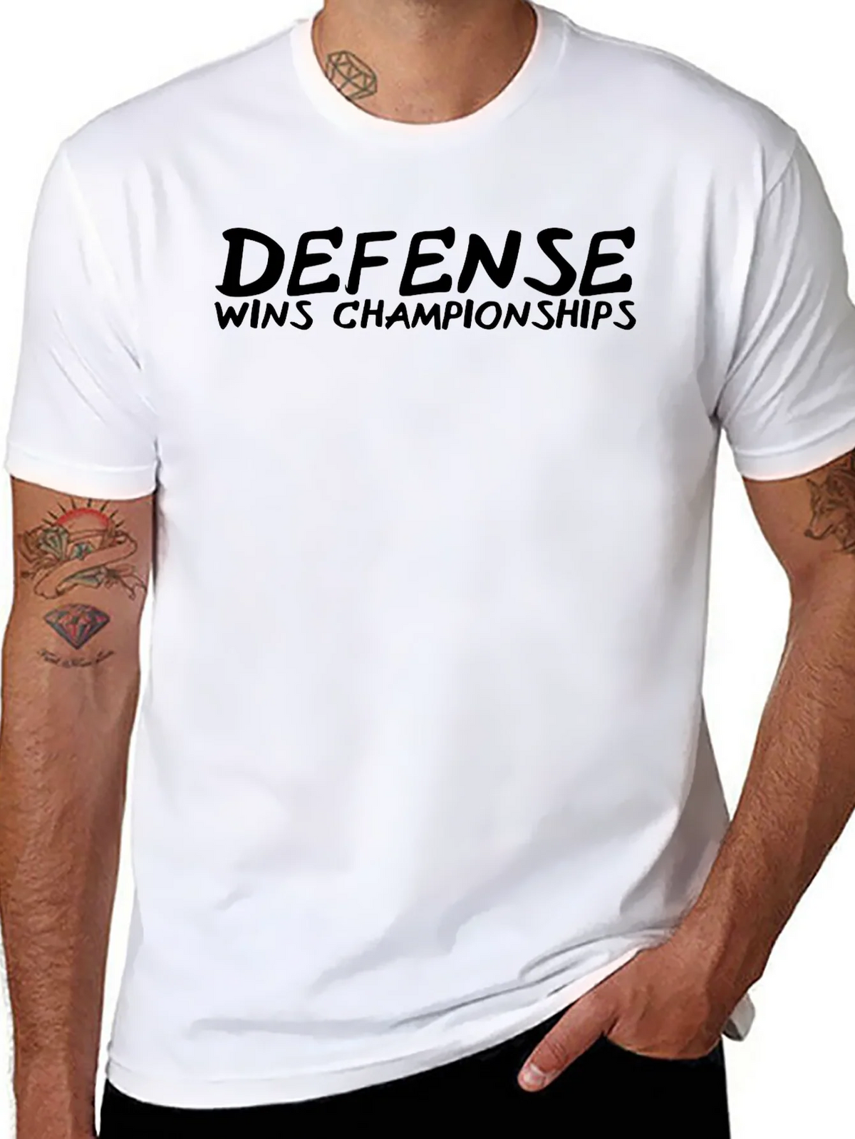 Defense Wins Championships Black T-Shirt product image 7