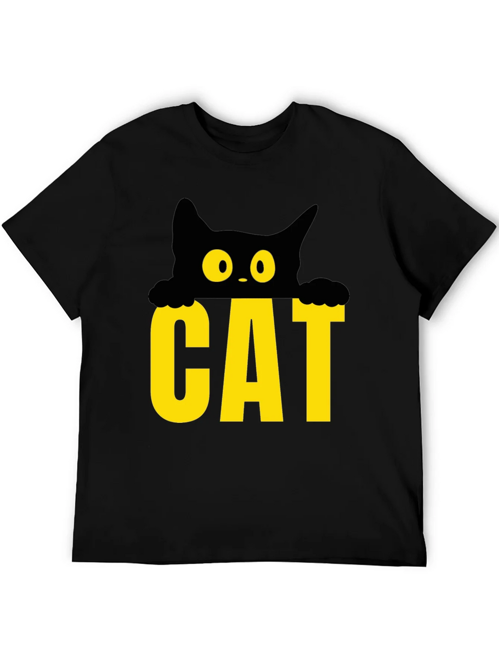 Cat Peek-a-Boo Graphic Tee - Black product image 5