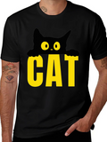 Cat Peek-a-Boo Graphic Tee - Black product image 1