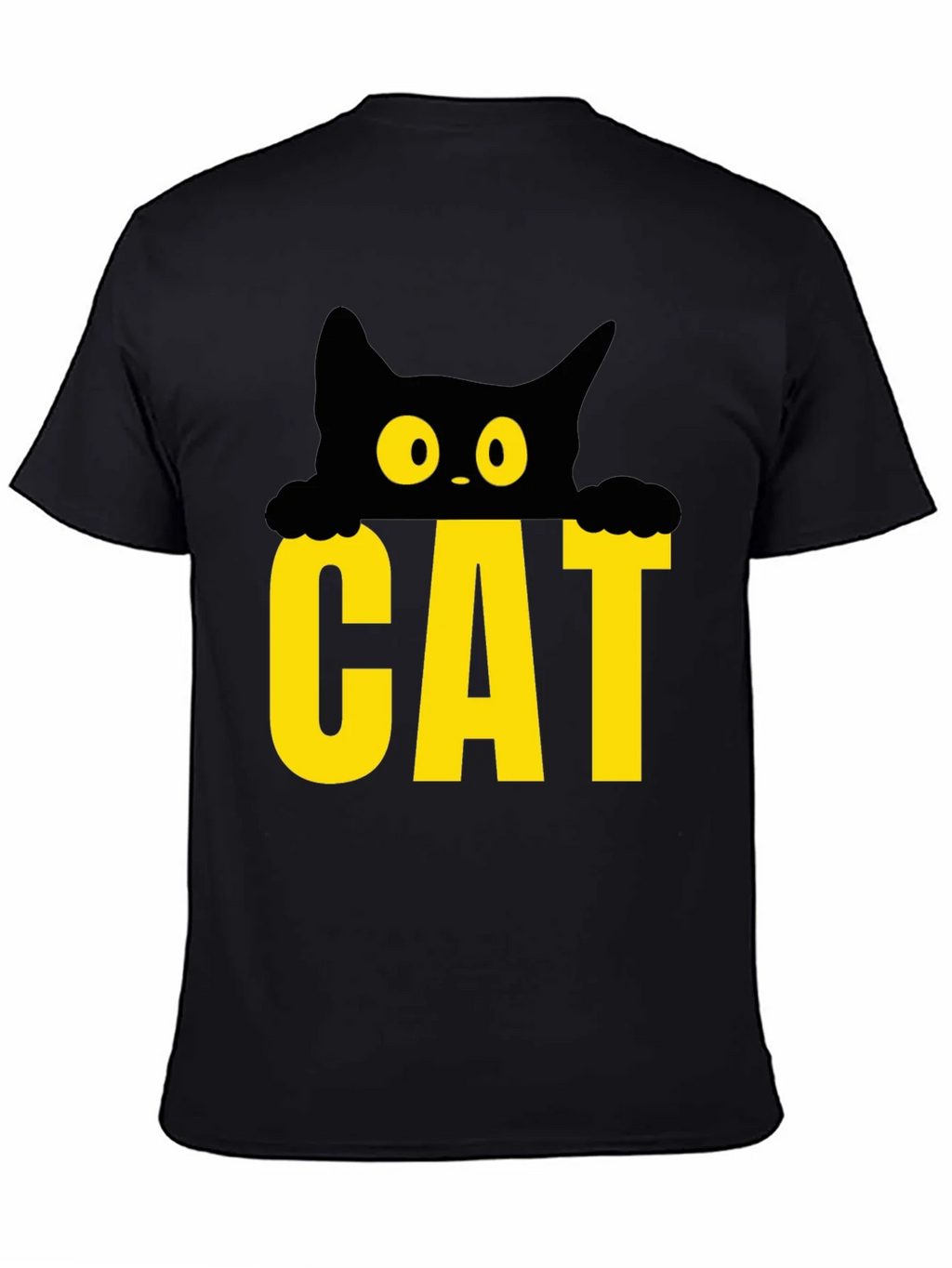 Cat Peek-a-Boo Graphic Tee - Black product image 4