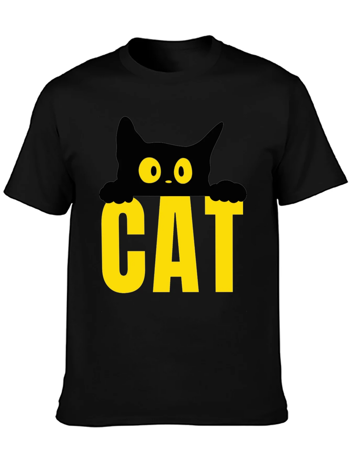 Cat Peek-a-Boo Graphic Tee - Black product image 3
