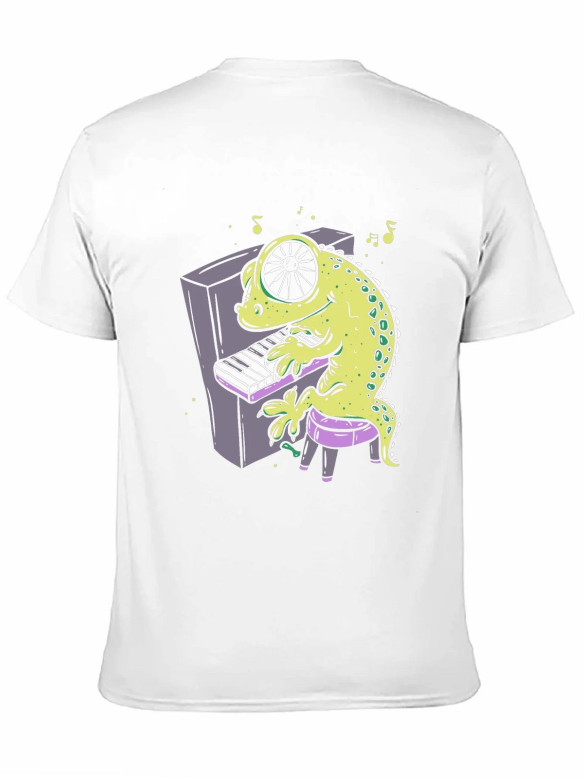 Cartoon Gecko Playing Piano Graphic Tee product image 10