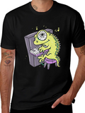 Cartoon Gecko Playing Piano Graphic Tee product image 1