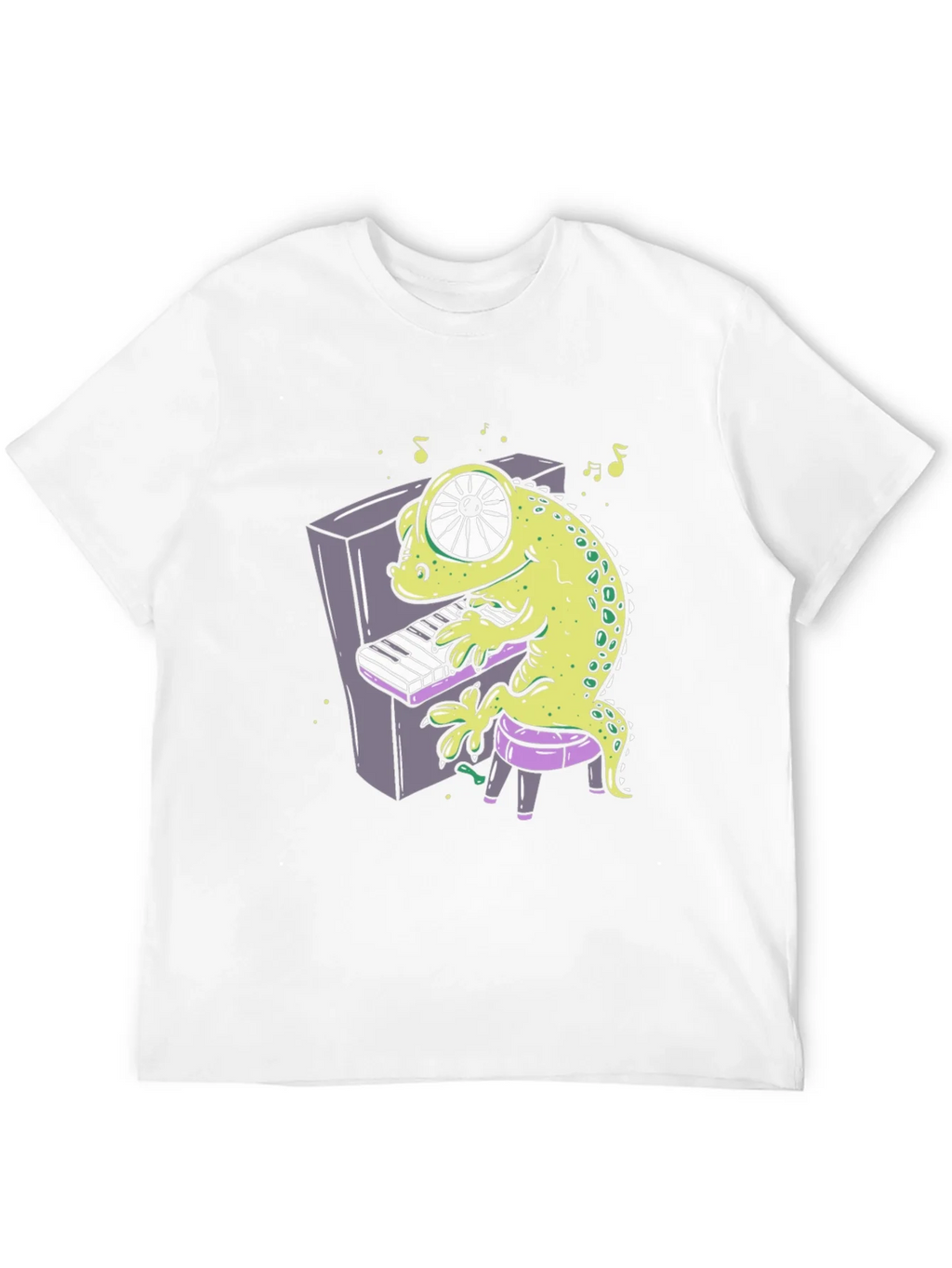 Cartoon Gecko Playing Piano Graphic Tee product image 11