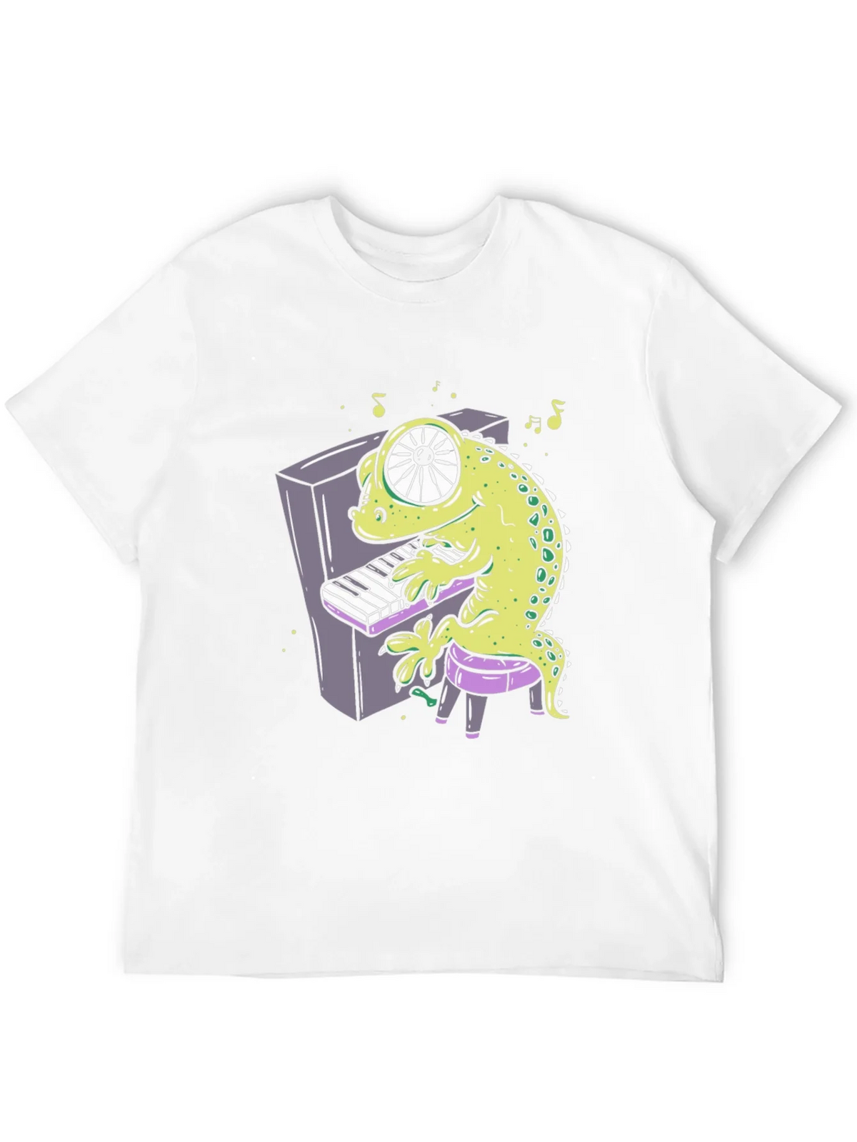 Cartoon Gecko Playing Piano Graphic Tee product image 11