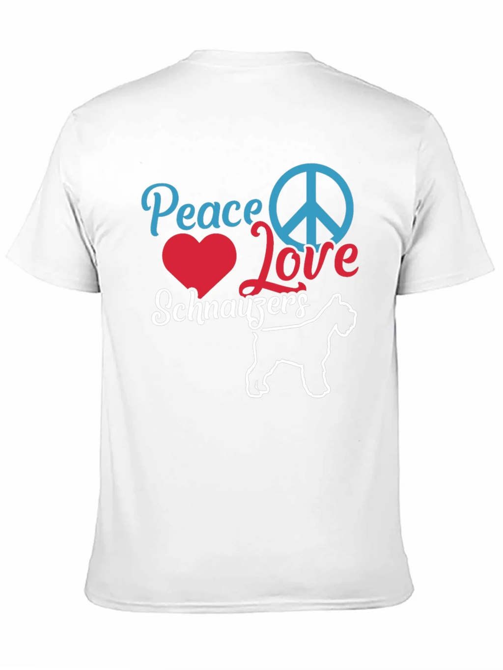 Peace Love Schnauzers Black T-Shirt product image 9