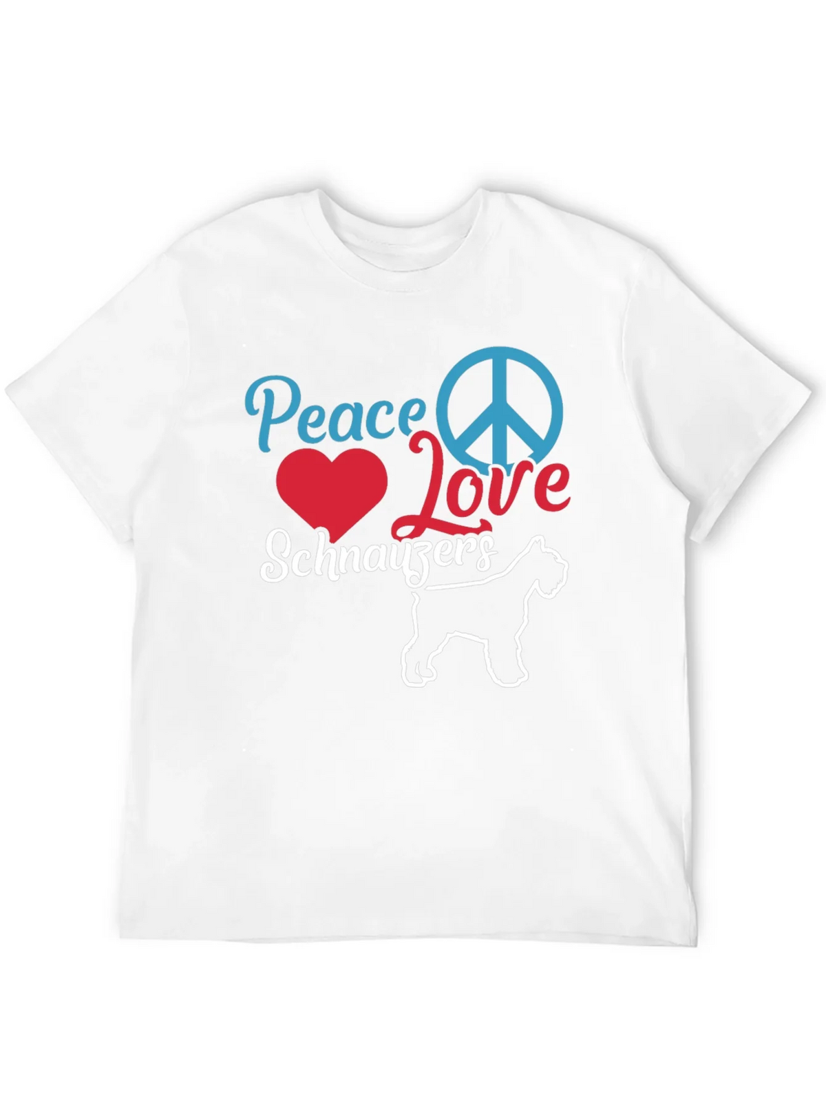 Peace Love Schnauzers Black T-Shirt product image 10