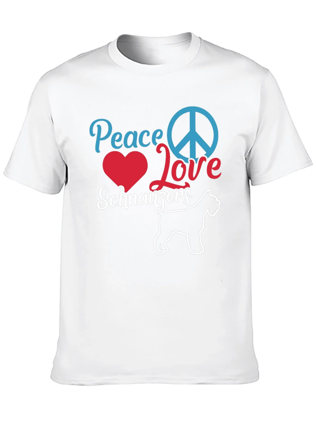 Peace Love Schnauzers Black T-Shirt product image 8