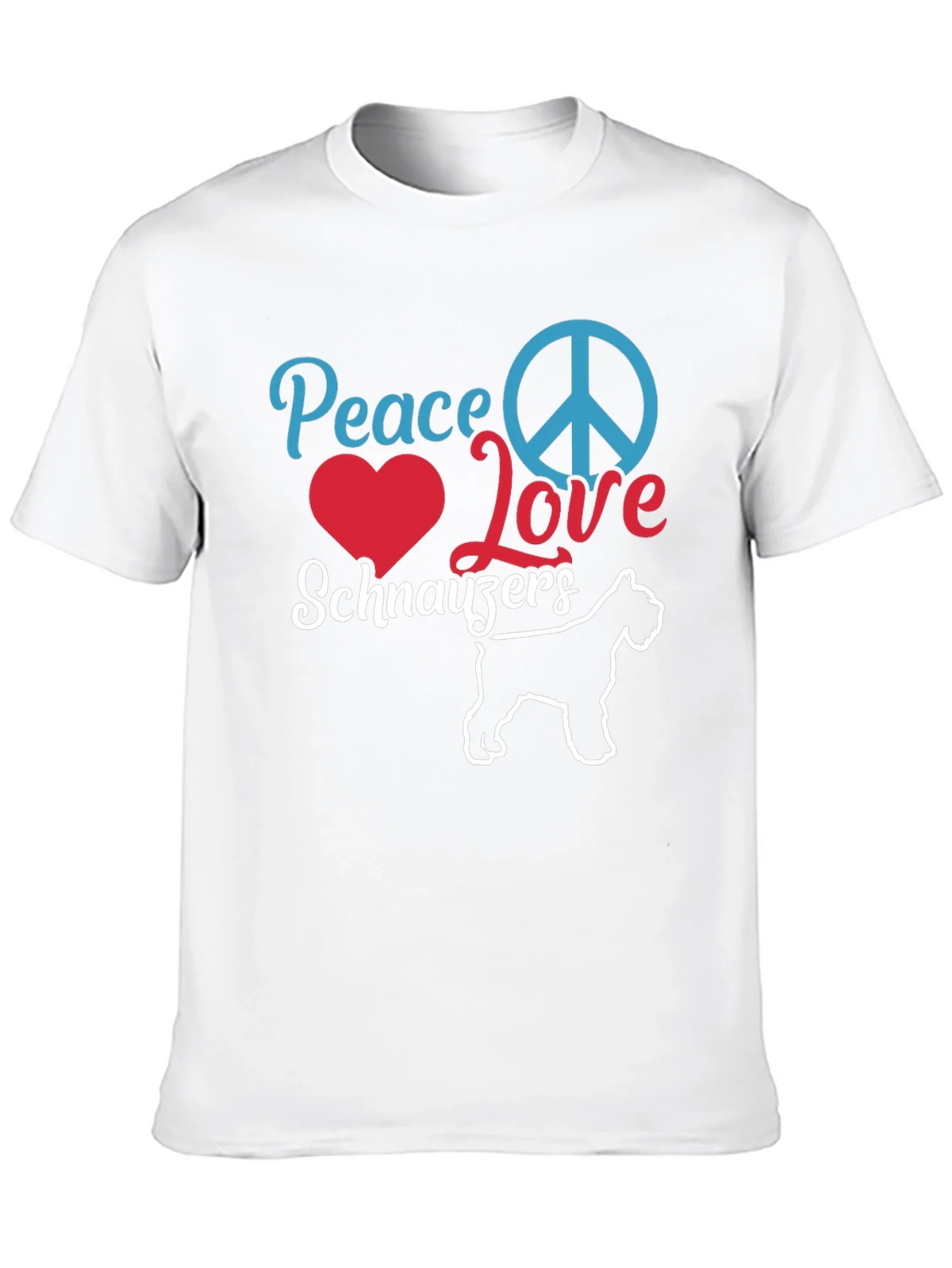 Peace Love Schnauzers Black T-Shirt product image 8