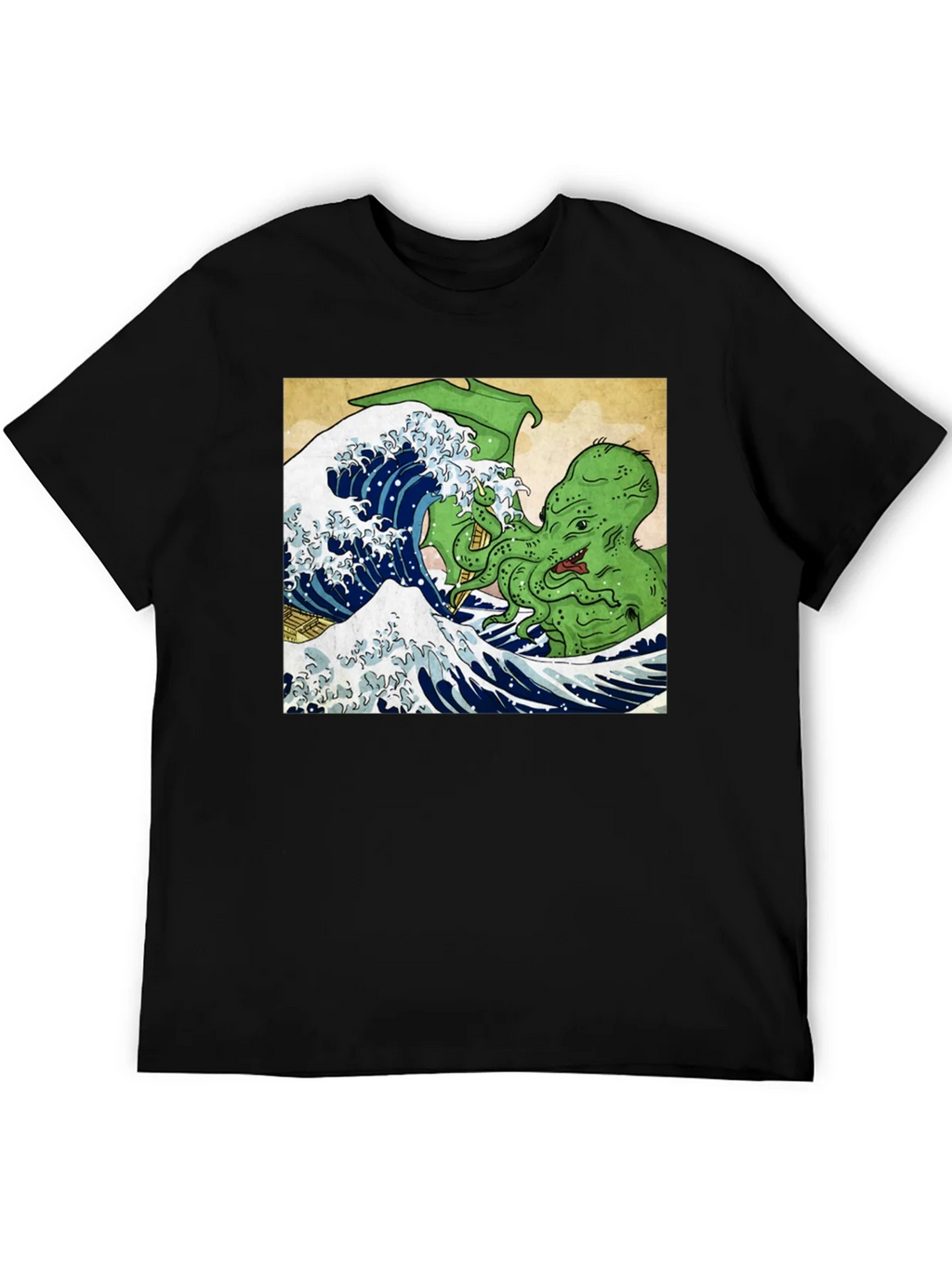 Great Wave Cthulhu Graphic Tee product image 5