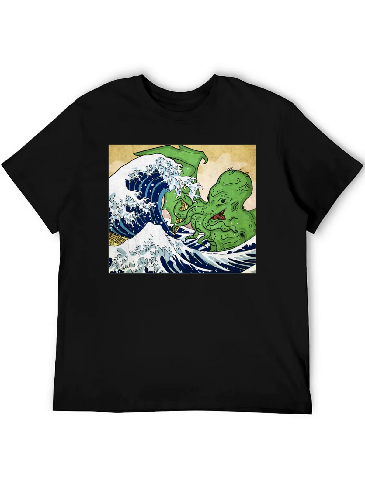 Great Wave Cthulhu Graphic Tee product image 5